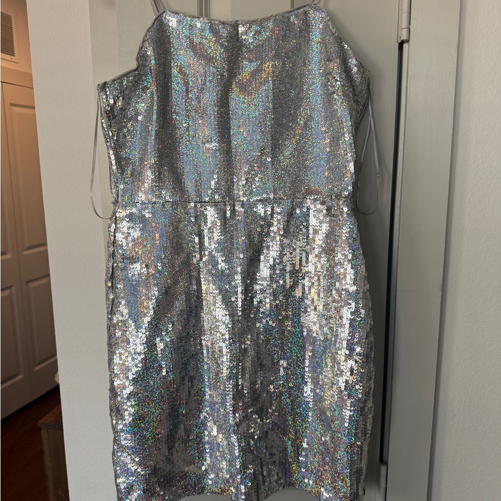 Gianni Bini Silver Cocktail Dress NWT